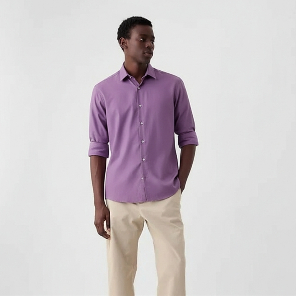 Calvin Klein Purple Dress Shirt for Men